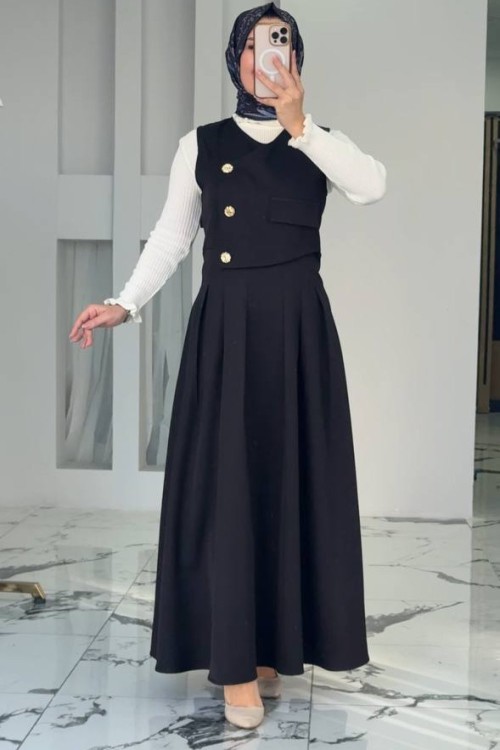 Sidelya Elbiseli İkili Takım Siyah