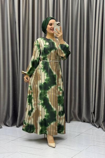 Sofia Krep Elbise Yeşil