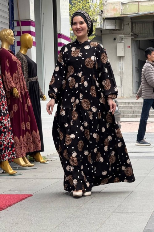 Şöhret Viskon Elbise Siyah