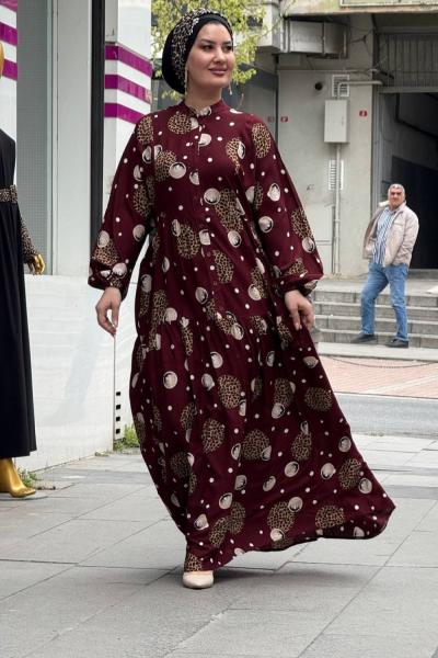 Şöhret Viskon Elbise Bordo
