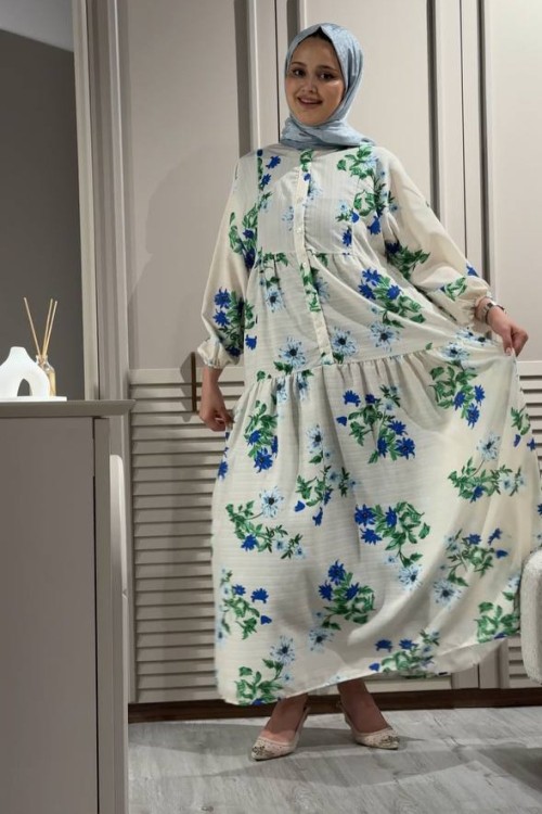 Sonyaz modal Elbise Beyaz