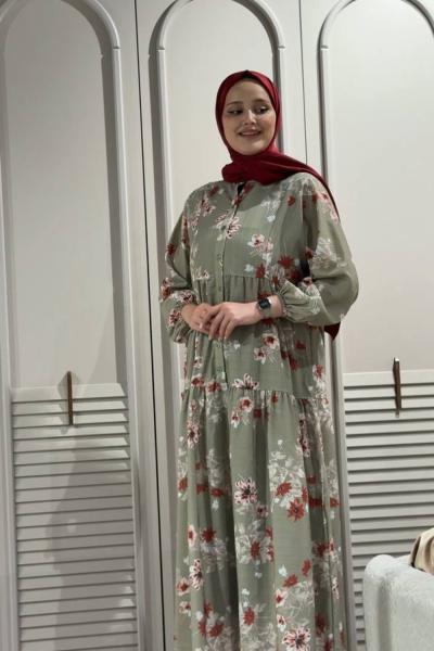 Sonyaz modal Elbise Haki