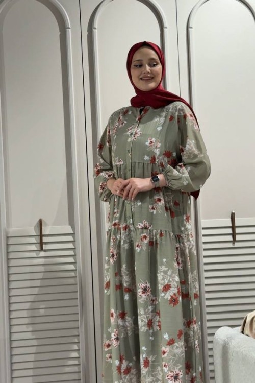 Sonyaz modal Elbise Haki