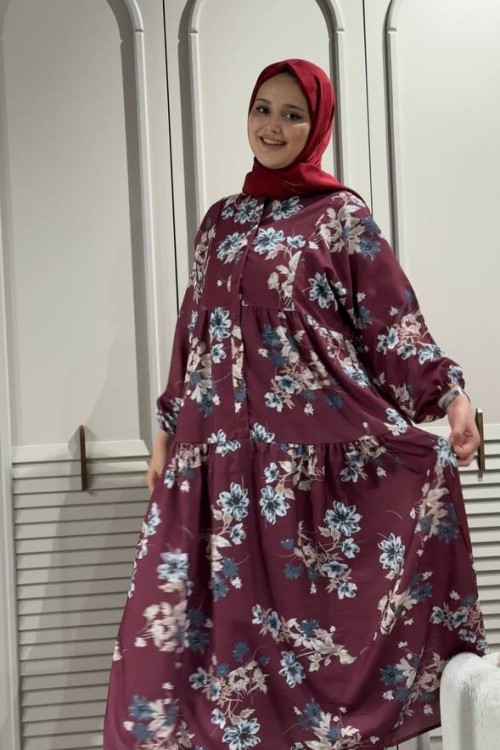 Sonyaz modal Elbise Bordo