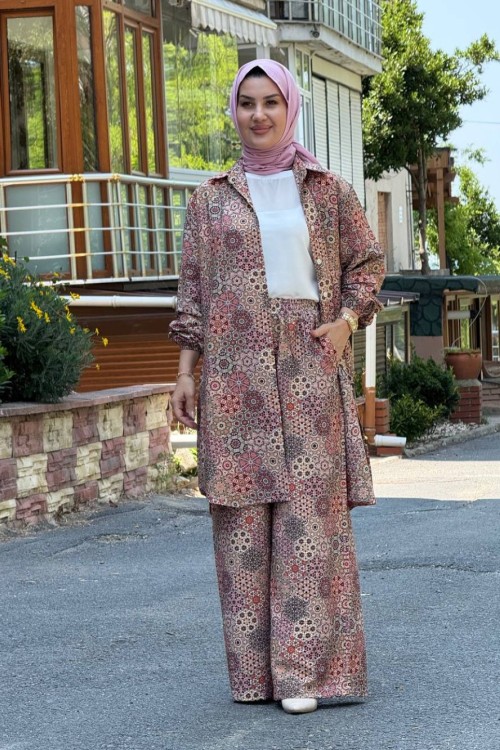 Sultan Pantolonlu Tunik Takım Kırmızı