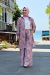 Sultan Pantolonlu Tunik Takım Pembe