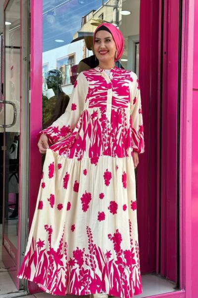 Şura elbise Fuşya