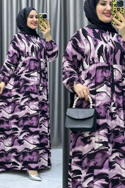 Vera Viskon Elbise Lila