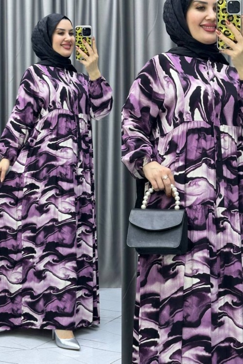 Vera Viskon Elbise Lila