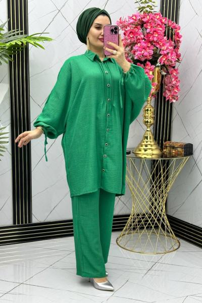 Yarasa pantolonlu ikili takım Yeşil