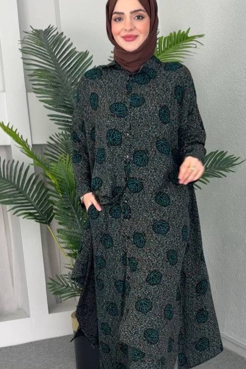 YAZGI TUNİK TAKIM Zümrüt