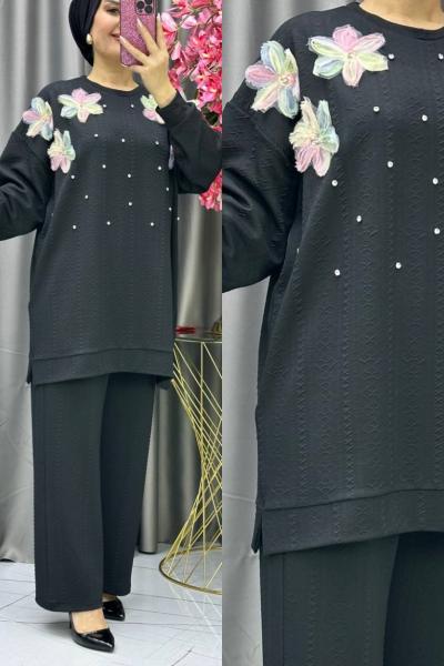 YILDIZ  PANTOLONLU TAKIM  Siyah