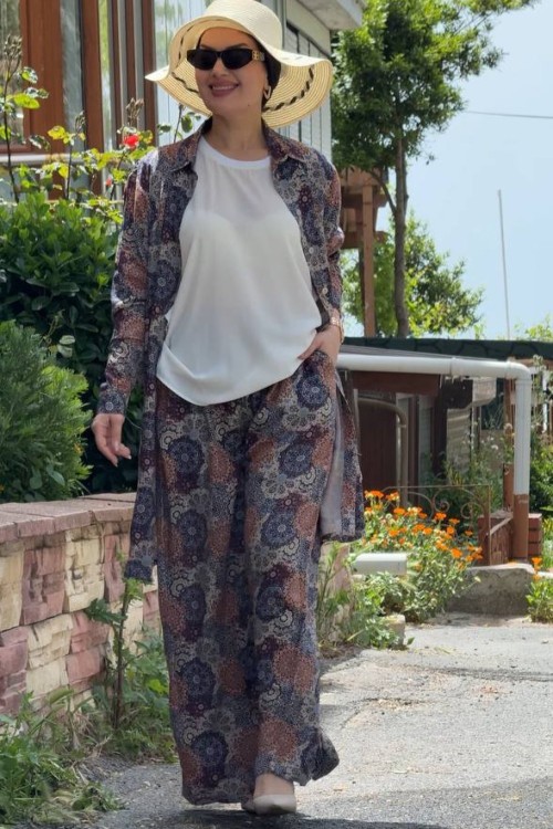 Yörem İkili Takım Pantolonlu Mavi