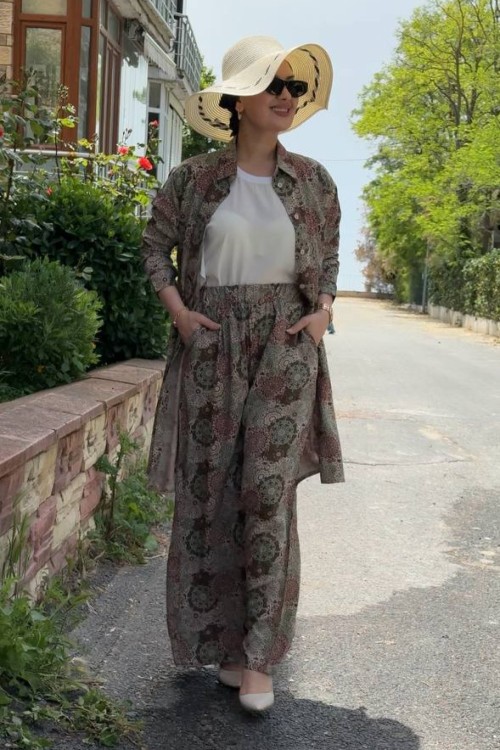 Yörem İkili Takım Pantolonlu Yeşil