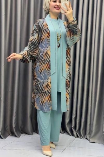 Zambak 3 lü Takım Mint Yeşili