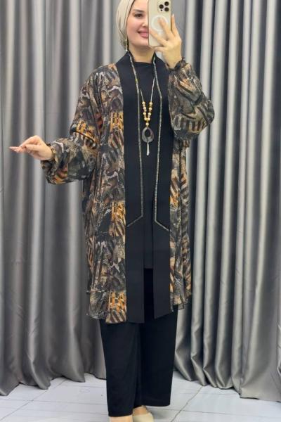 Zambak 3 lü Takım Siyah