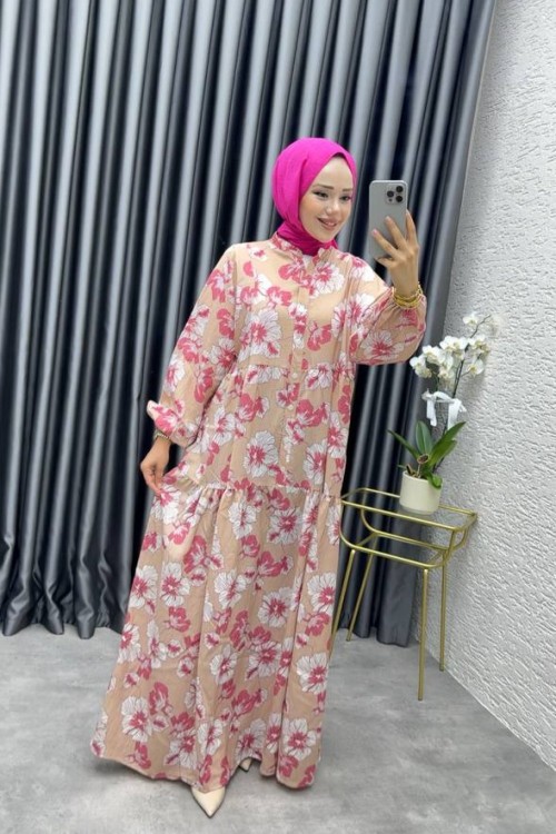 ZARİF MANGO ELBİSE Kahverengi