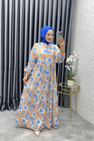 ZARİF MANGO ELBİSE Mavi