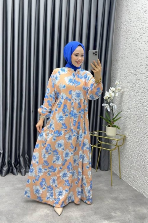 ZARİF MANGO ELBİSE Mavi