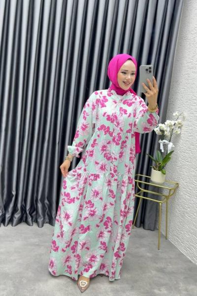 ZARİF MANGO ELBİSE Pembe