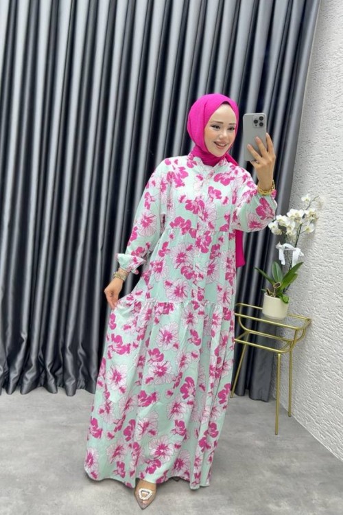 ZARİF MANGO ELBİSE Pembe