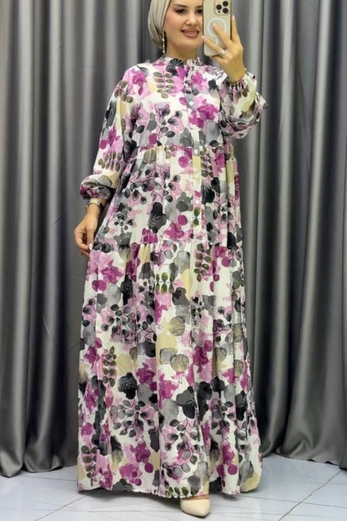 ZERDA MANGO ELBİSE Lila