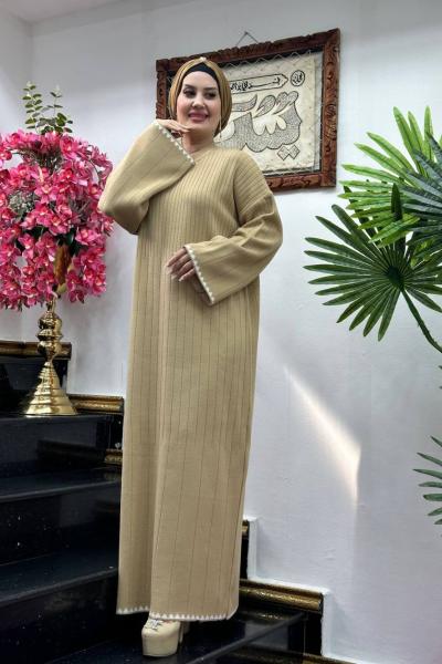 ZERRİN Triko Elbise Camel