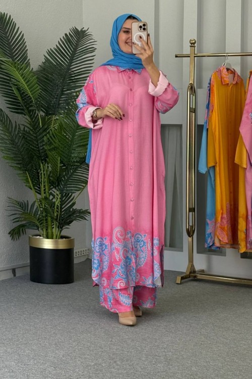 Zeus İkili Tunik Takım Pembe