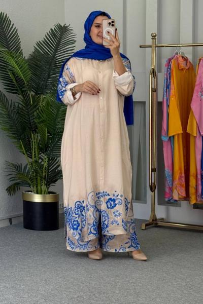 Zeus İkili Tunik Takım Saks Mavisi