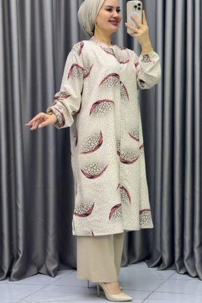 Zühre Tunik Takım Ekru