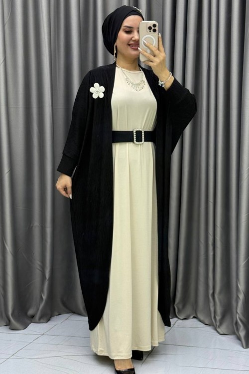 LİNDA HIRKALI ELBİSE İKİLİ TAKIM