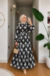 Dora Kemerli Elbise Siyah