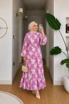 Dora Kemerli Elbise Pembe