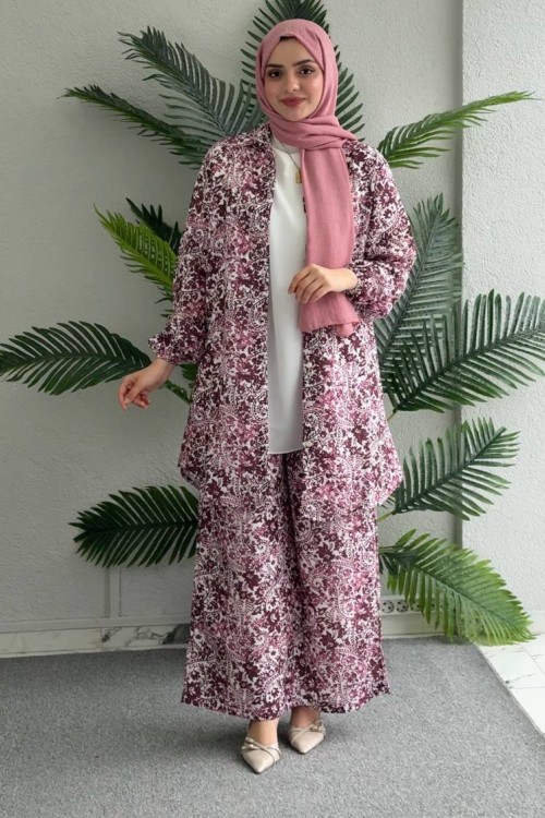 Gelincik Pantolonlu Tunik Takım Pembe