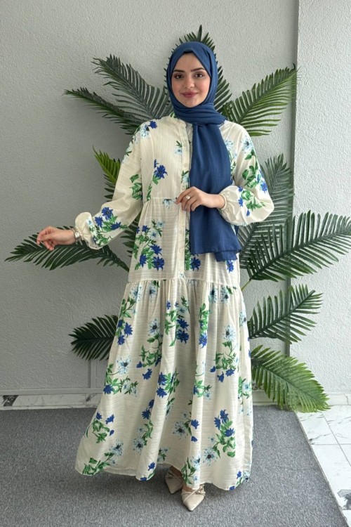 Sonyaz modal Elbise Beyaz