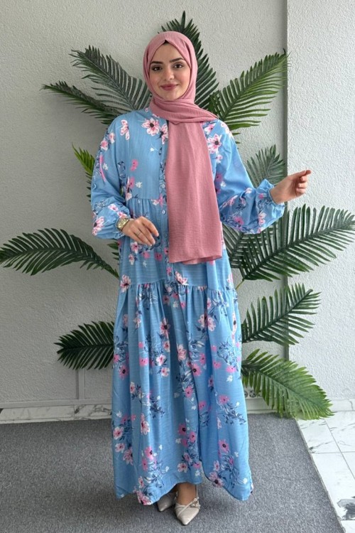 Sonyaz modal Elbise Mavi