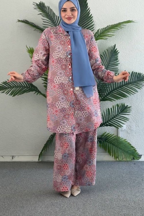Sultan Pantolonlu Tunik Takım