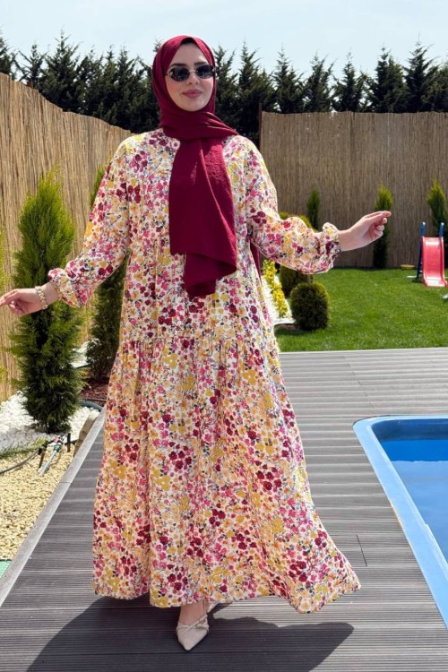 DİVA MANGO ELBİSE Krem