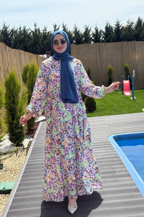 DİVA MANGO ELBİSE Mor