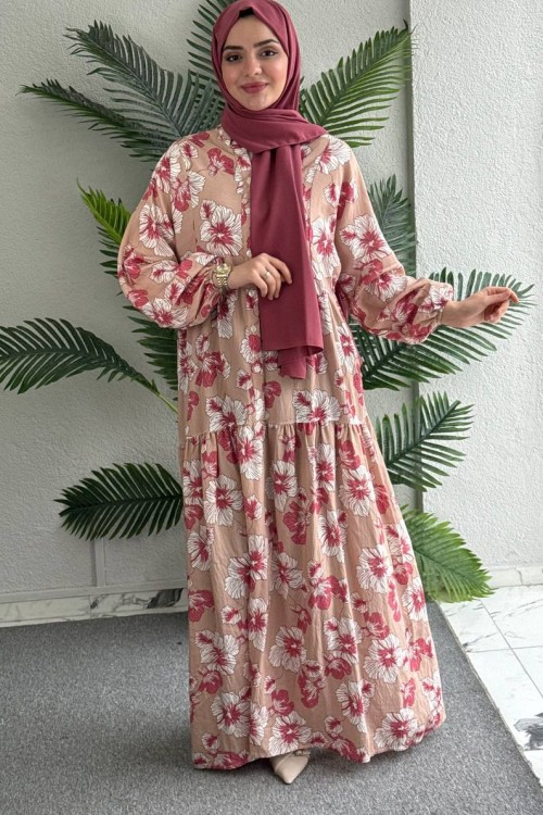 ZARİF MANGO ELBİSE Kahverengi