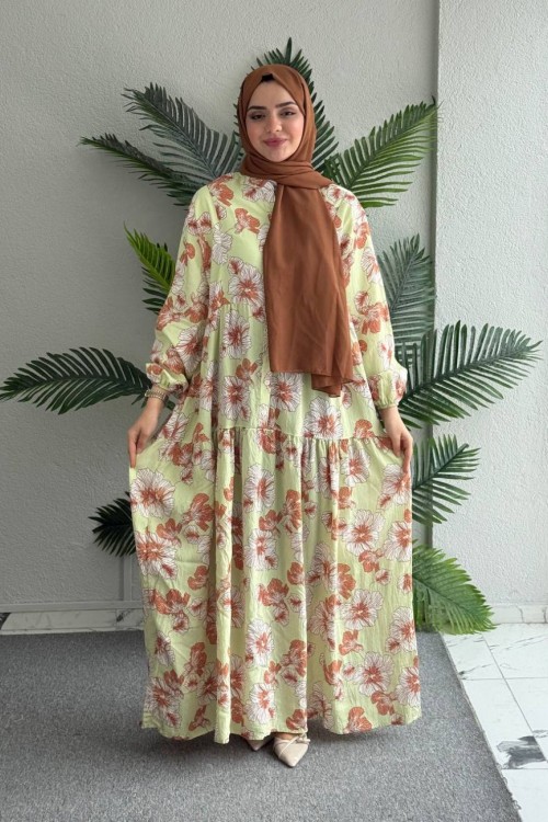 ZARİF MANGO ELBİSE Yeşil