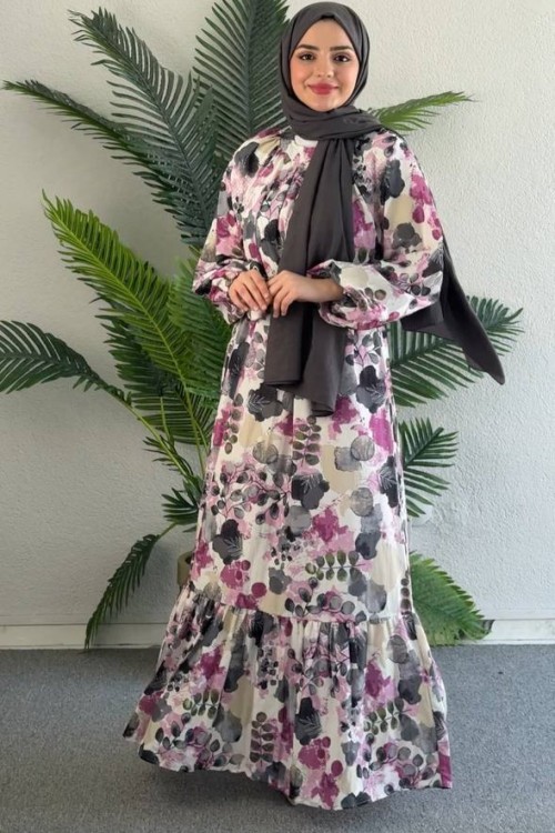 Aysu MANGO ELBİSE Gri