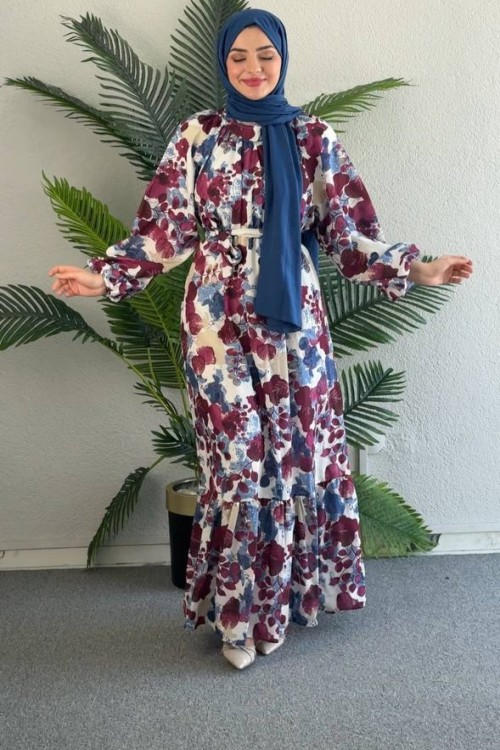 Aysu MANGO ELBİSE Mor