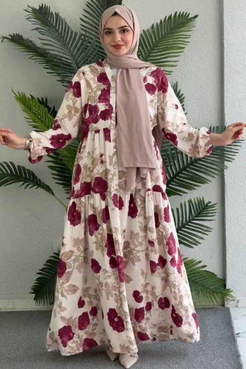 Başak MANGO ELBİSE Bordo