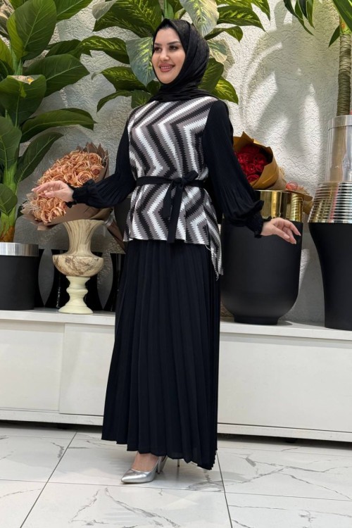 Zikzak etekli takım etekli takım