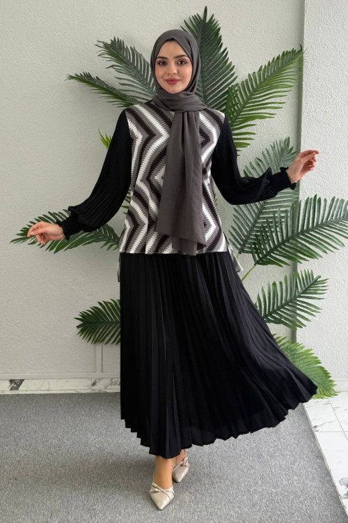 Zikzak etekli takım etekli takım