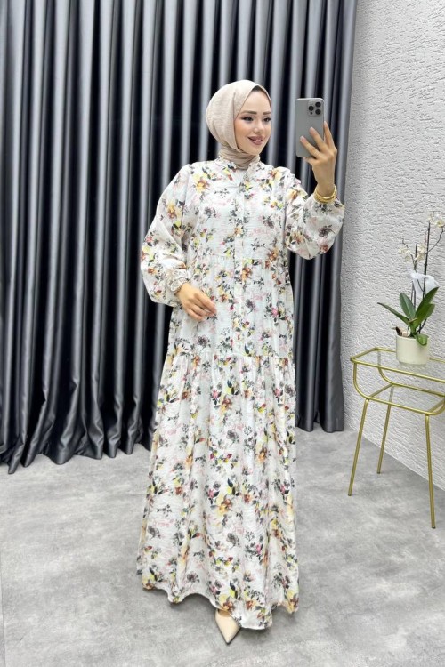 LİSA MANGO ELBİSE Krem