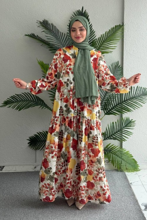 ZERDA MANGO ELBİSE Turuncu