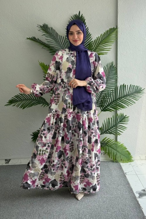 ZERDA MANGO ELBİSE Lila