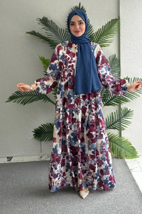 ZERDA MANGO ELBİSE Bordo